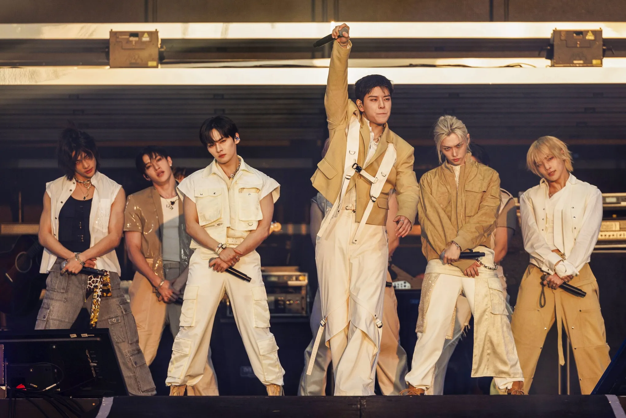 Stray Kids performing on stage